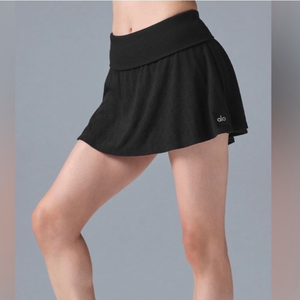 Alo Yoga Doubles Only Skirt Skort Black XS
